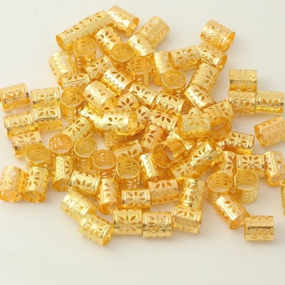 Beautiful 80 PCE Hollow Out Hair Rings - Picture 2 of 3